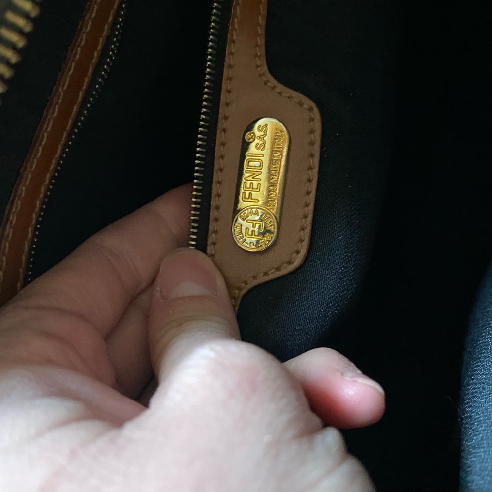 Fendi Pequin Striped shoulder Tote Bag - Picture 12 of 14